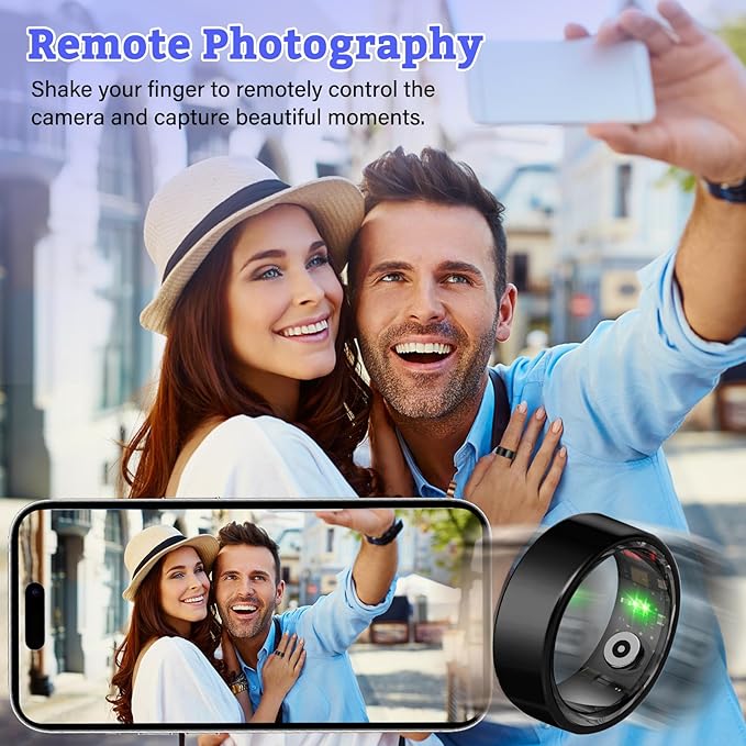 BANGALORE Smart Fitness Ring for Men & Women – Activity & Wellness Tracker with Heart Rate, Sleep, and Blood Oxygen Monitoring, Motion Tracking, Waterproof Build, and No Subscription Required (12#)