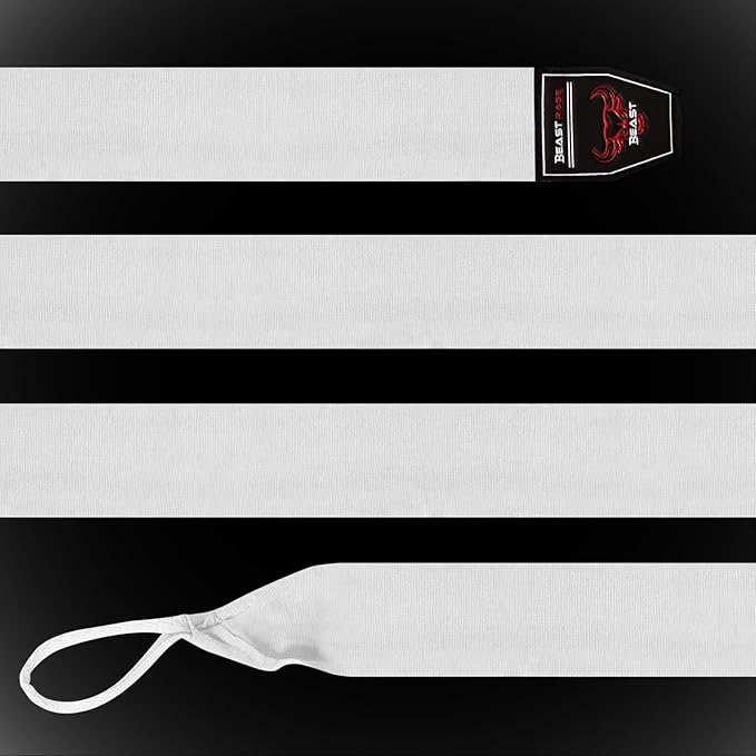 BEAST RAGE Boxing Hand Wraps 4.5 Meter Martial Arts Bandages Inner Gloves Wrist Support Straps Punching Under Hand Knuckles Heavy Elasticated Training Bag Mitts Muay Thai