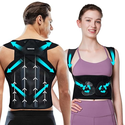 Posture Corrector for Women&Back Brace for Men-Knob Adjustable Back Support Straightener-Upper and Low Back Pain Relief-Scoliosis, Shoulder Posture Corrector- Neck Hump, Hunchback XL(35"-39")