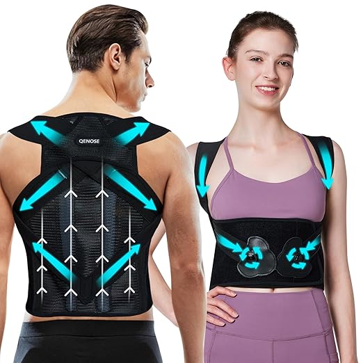 Back Brace Posture Corrector for Women & Men-Knob Adjustable Back Support Straightener-Upper and Lower Back Pain Relief-Scoliosis, Shoulder Posture Corrector- Neck Hump, Hunchback M(23"-30")