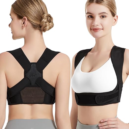 Posture Corrector for Back Support: Adjustable Shoulder Posture Brace for Men and Women (Small/Medium)