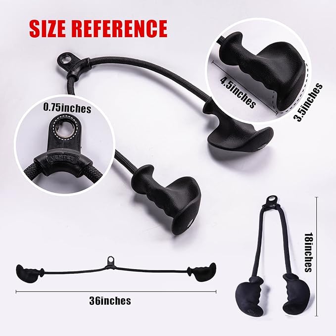 KKH Tricep Pull Down Attachment with Ergonomic Anti-Slip Handles, Tricep Rope Cable Attachment with Enhanced Grip to Relieve Wrist Strain, Versatile Rope Attachment for Cable Machine