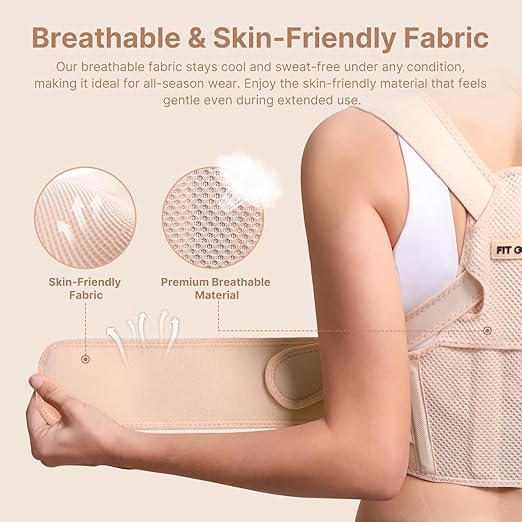 Posture Corrector for Women and Men: Improve Posture Correct Hunchback Slouching Invisible Under Clothes - Adjustable Lightweight Upper Back Brace for Neck Shoulder & Upper Back Pain Relief (XS/S Under Bust 26"-37")