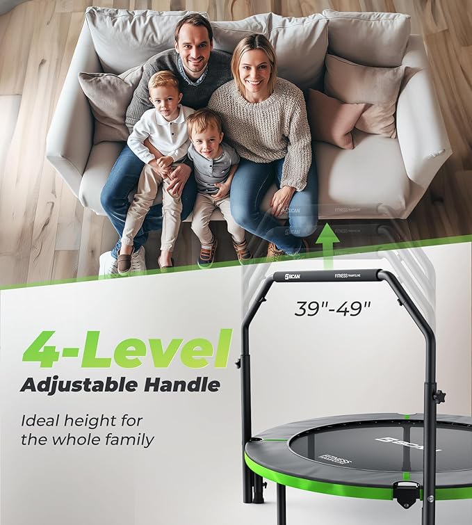 BCAN 40"/48" Foldable Mini Trampoline 330lbs/440lbs
