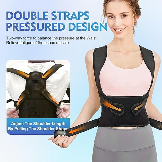Back Brace Posture Corrector for Women and Men, Adjustable Shoulder Straightener, Posture Corrector Relieves Upper and Lower Back Pain, Lumbar, Neck, Scoliosis, Improves Hunchback, Shoulder Pain (Medium)