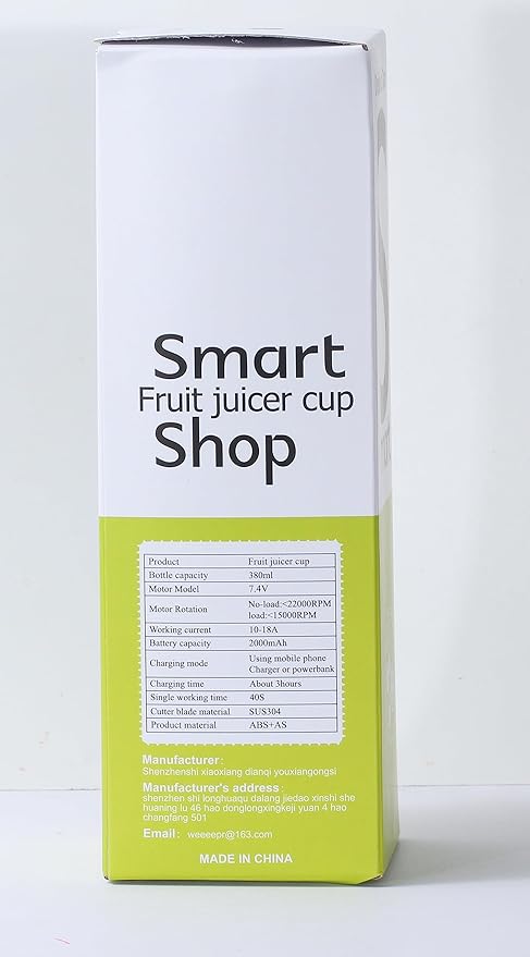 Portable Blender Cup,Electric USB Juicer Blender,Mini Blender Portable Blender For Shakes and Smoothies, Juice,380ml, Six Blades Great for Mixing,Purple