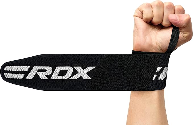 RDX Wrist Wraps for Weightlifting (Pair), IPL USPA Approved, Elasticated 18” Cotton Straps Support with Thumb Loop, Gym Wrap for Weight Lifting Powerlifting Competition Strength Training Bodybuilding