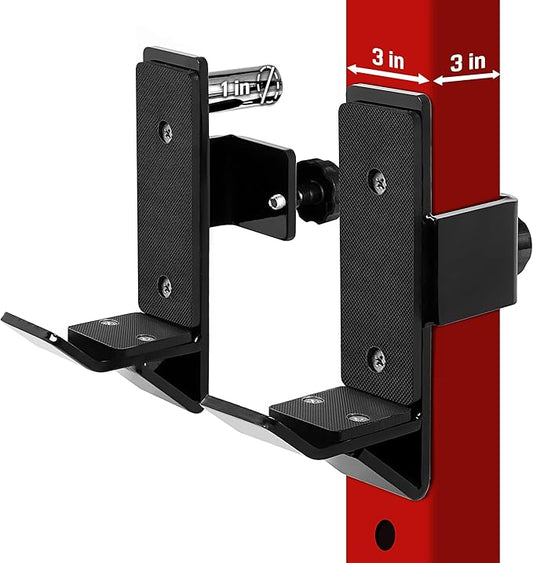 Yes4All Power Rack J-Hooks & Attachments – Heavy Duty Barbell Holders Compatible with 2x2 & 3x3 Power Racks for Home Gym