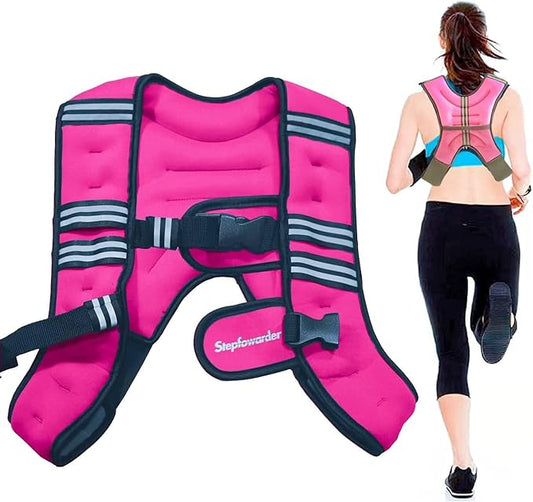 Weighted Vest for Women Men Kids, 6lbs/12lbs/4-10lbs Adjustable Weight Vest with Reflective Stripes, Upgrade Strength Training Vest for Running, Body Workout, Jogging, Cadio, Walking
