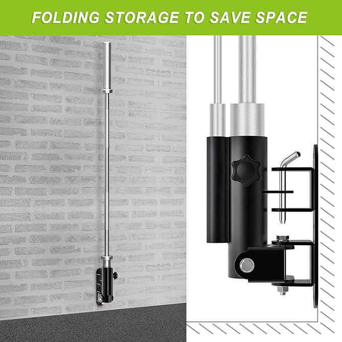 Kipika Wall Mount Landmine Attachment for 1" Standard Bar and 2" Olympic Bars - Heavy Duty T-Bar Row Platform with Swivel - Ideal for Home Gym Workouts