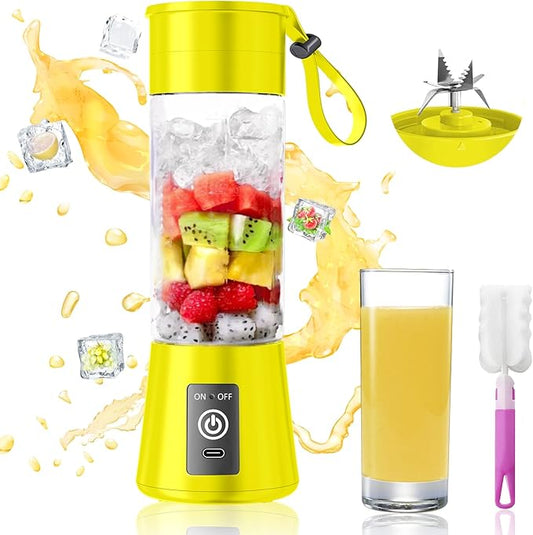 Personal Blender for Shakes and Smoothies - 2025 Upgraded 14 Oz Portable Blender with 6 Blades, Cordless & Type-C USB Rechargeable, BAP Free Juice Cup Freshly Squeezed for Picnic/Sprots