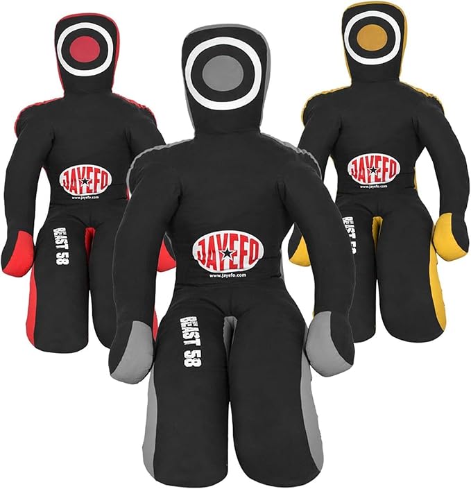Jayefo Beast 58 BJJ Brazilian JIU Jitsu Wrestling Dummy for Grappling-Submission-Mixed Martial Arts-MMA-Training Punching Throwing Boxing Bag Practice Karate Judo.