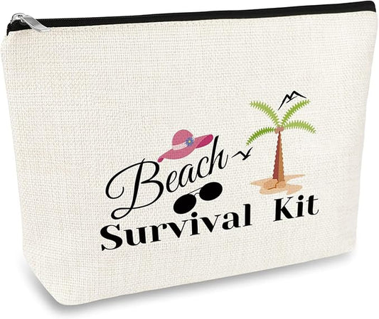 Beach Lover Gift Makeup Bags for Women Beach Travel Cosmetic Bag Beach Vacation Gifts Beach Themed Gifts for Teen Girls Beach Lover Birthday Christmas Graduation Gifts Summer Ocean Gift Toiletry Pouch