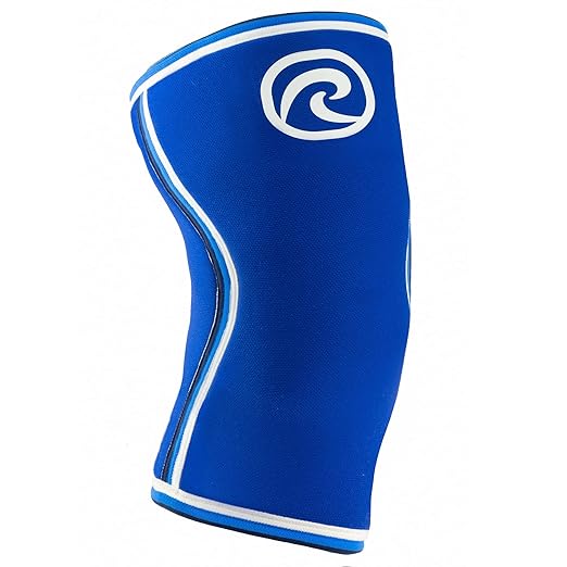 Rehband 7mm Power Max Knee Compression Sleeve for Strength Sports, Competition Grade, Neoprene Knee Sleeves for Bodybuilding & Heavy Powerlifting, Colour:Blue, Size:Medium