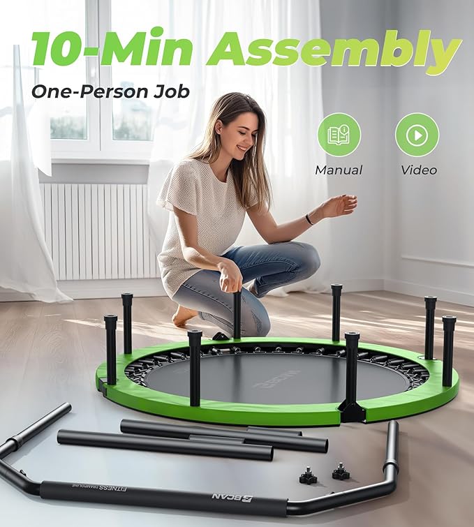 BCAN 40"/48" Foldable Mini Trampoline 330lbs/440lbs