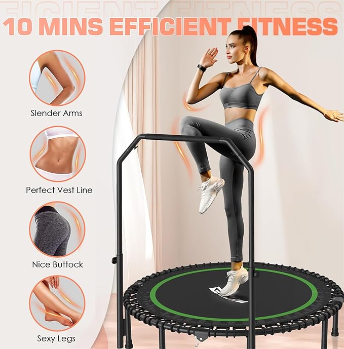 BCAN 450/550 LBS Foldable Mini Trampoline 40"/48" Fitness