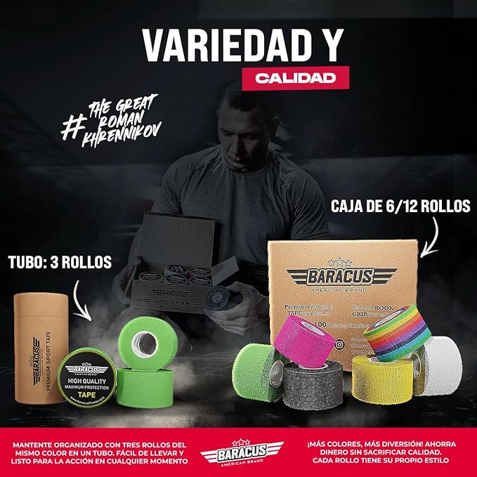 BARACUS Premium Thumb Tape Cross Training and Weightlifting for The Best Hook Grip - 23 ft Long - WOD Tape Chalk and Sweat Proof - Hook Grip Lifting Athletic Thumb Tape (Pure White)