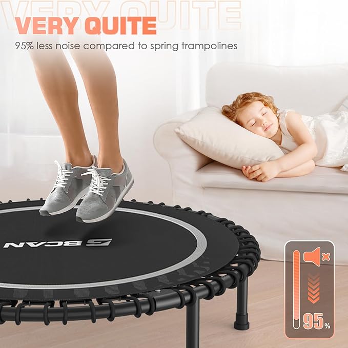 BCAN 450/550 LBS Foldable Mini Trampoline 40"/48" Fitness