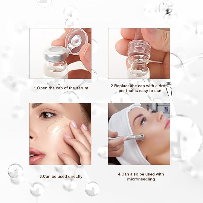 BB Glow Starter Kit Hyaluronic Acid Serum Foundation Skincare Mix Kit 0.27oz Hyaluronic Acid Ampoule and Essence Foundation 12 Vials Glow Pigment Skincare Kit (Multicolor)