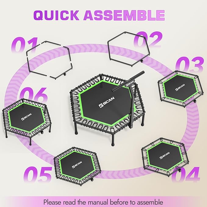 BCAN 48"/51" Mini Trampoline 450/550 LBS