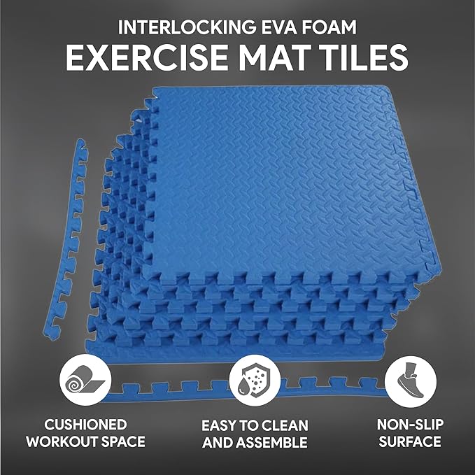 BalanceFrom Puzzle Exercise Mat with EVA Foam Interlocking