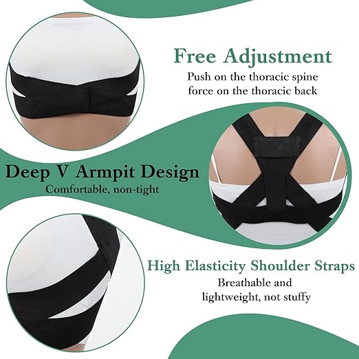 Back Straightener, Adjustable Posture Corrector Belt, Shoulder Corrector for Women, Invisible Posture Brace for Improving Back and Neck Postures Relief Pain（S Size）