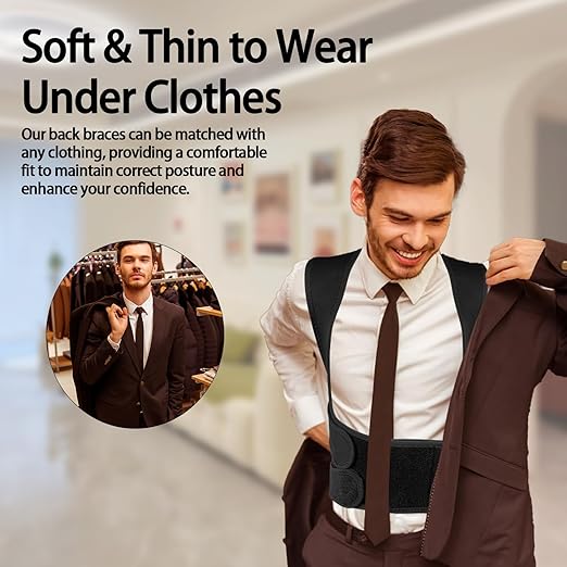 Back Brace Posture Corrector for Women and Men,Adjustable Full Back Brace and Shoulder Straightener,for Back Pain Relief,Hunchback Correction,Scoliosis,Posture Trainer