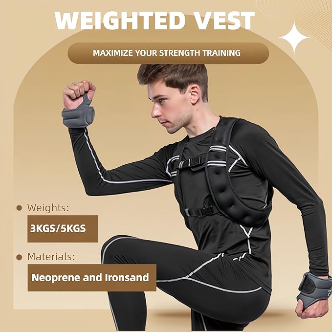 Weighted Vest for Women Men Kids, 6lbs/12lbs/4-10lbs Adjustable Weight Vest with Reflective Stripes, Upgrade Strength Training Vest for Running, Body Workout, Jogging, Cadio, Walking
