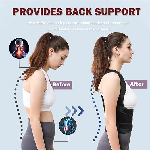 Posture Corrector for Women and Men,Adjustable Full Back Brace and Shoulder Straightener,for Back Pain Relief,Hunchback Correction,Scoliosis,Thoracic Spine,Posture Trainer
