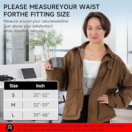 Back Brace Posture Corrector for Women and Men with Heating Pad, Adjustable Full Back Support Brace, Back Heating Pad for Pain Relief - Scoliosis, Spine Corrector (Gray, Medium)