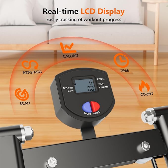 Stair Stepper Resistance Adjustable Vertical Climber Machine Ab Glute and Leg Home Cardio Exerciser