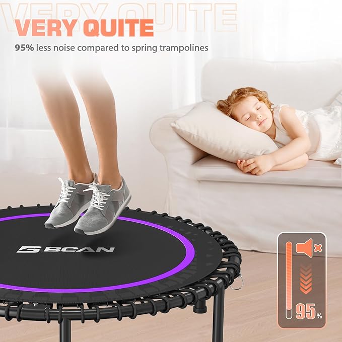 BCAN 450/550 LBS Foldable Mini Trampoline 40"/48" Fitness