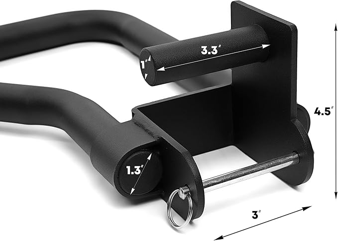Dip Bar Attachment for Squat & Power Rack 2x2-2.5x2.5-3x3 Inches 1-Inch Hole