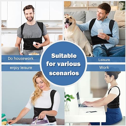 Posture Corrector for Women and Men,Adjustable Full Back Brace and Shoulder Straightener,for Back Pain Relief,Hunchback Correction,Scoliosis,Thoracic Spine,Posture Trainer