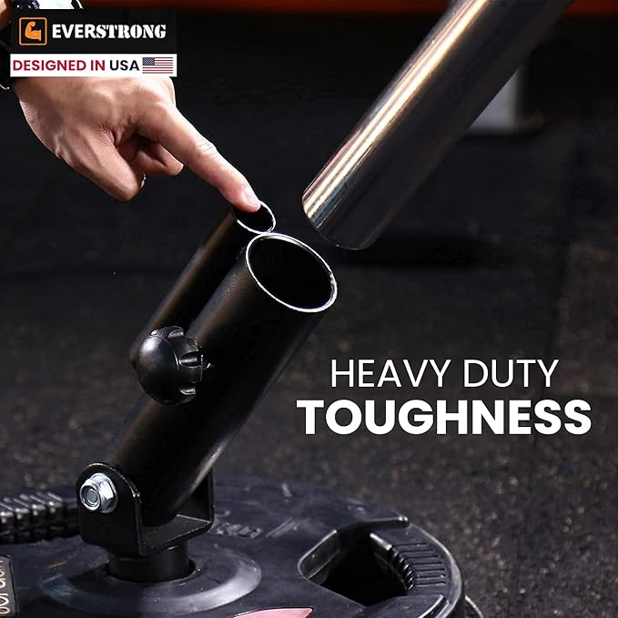 EVERSTRONG T Bar Row Attachment with V Bar Attachment Landmine Handle - 360 Swivel Landmine Attachment for Barbell for Full-Body Workout in Home Gym - Small Spaces - Deadlifts Squats Landmine Stand