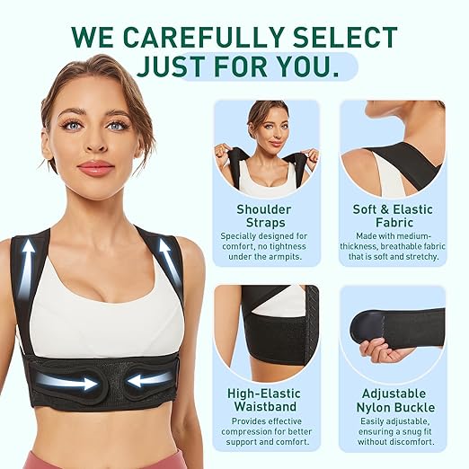 Posture Corrector for Women, Back Brace Posture Corrector Neck Hump, Back Support for Men and Women - Upper Back Pain Relief, Improve Posture, Correct Hunchback, Slouching, Kyphosis(XL)