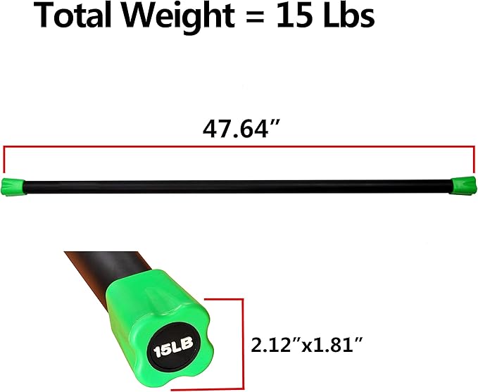 Signature Fitness Total Body Workout Weighted Bar Weighted