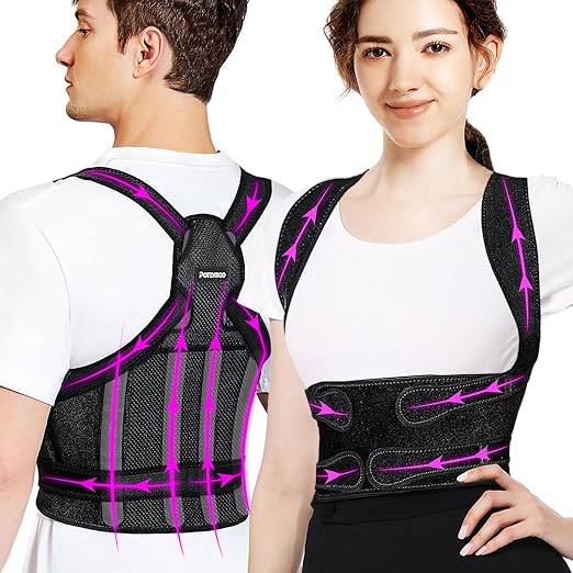 Posture Corrector for Women and Men, Adjustable Back Brace & Straightener for Scoliosis - Hunchback Correction - Back Pain/Spine Corrector/Back Support and Posture Trainer (Small)