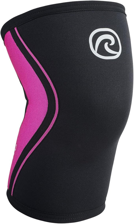 Rehband 5mm Knee Sleeves for Functional Training, Cross-Training & Powerlifting, Weightlifting Knee Support made of Neoprene, Unisex, Colour:Pink - 1 Piece, Size:Medium
