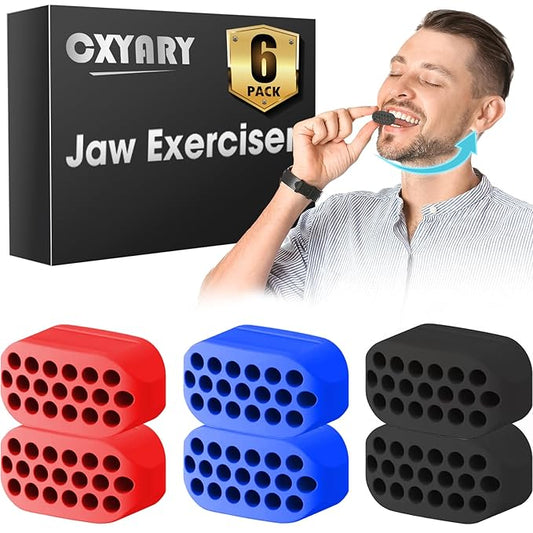 CXYARY 6PCS Jaw Exerciser for Men & Women 3 Resistance