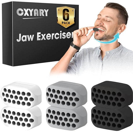 CXYARY 6PCS Jaw Exerciser for Men & Women 3 Resistance