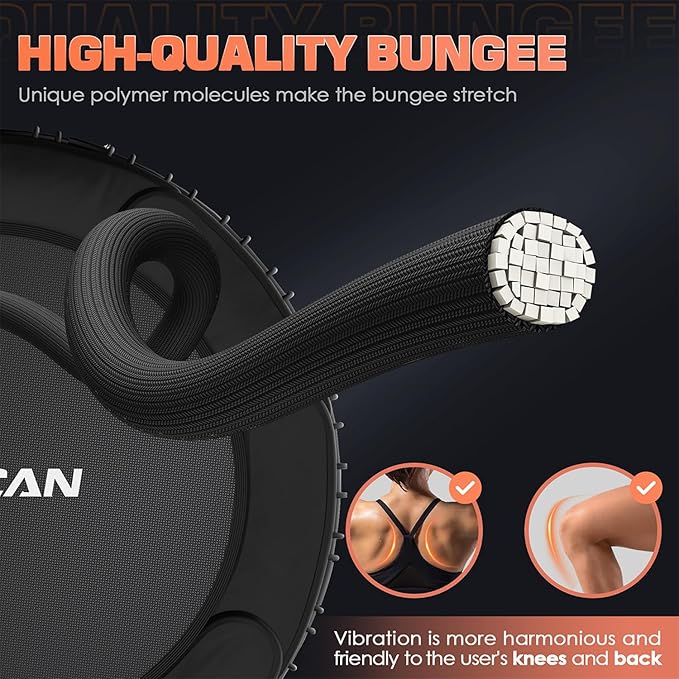 BCAN 450/550 LBS Foldable Mini Trampoline 40"/48" Fitness