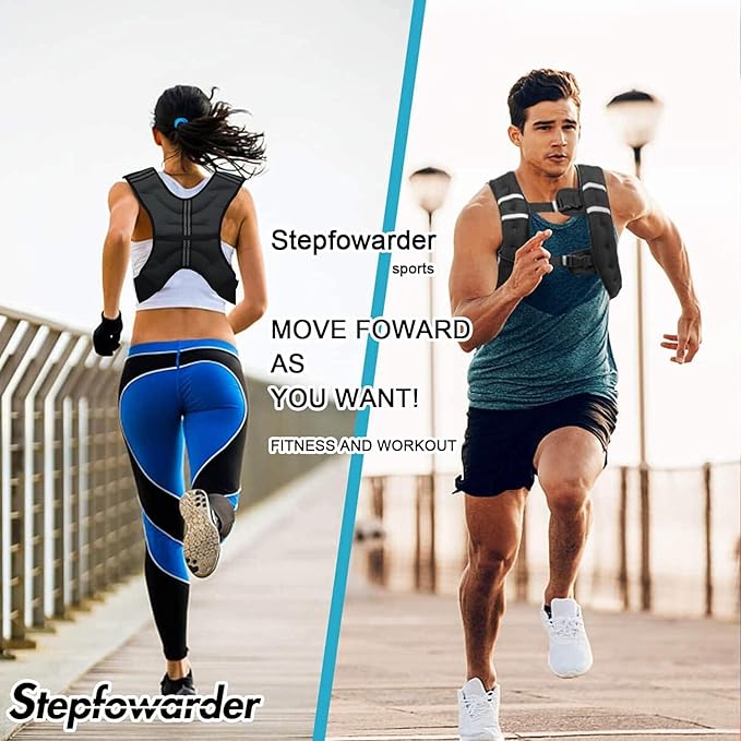 Weighted Vest for Women Men Kids, 6lbs/12lbs/4-10lbs Adjustable Weight Vest with Reflective Stripes, Upgrade Strength Training Vest for Running, Body Workout, Jogging, Cadio, Walking
