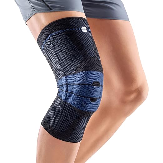 Bauerfeind GenuTrain Knee Support Brace (New Version) - Targeted Support for Pain Relief & Stabilization for Weak, Swollen & Injured Knees & Arthritis - Size 5C, Comfort - Color Black