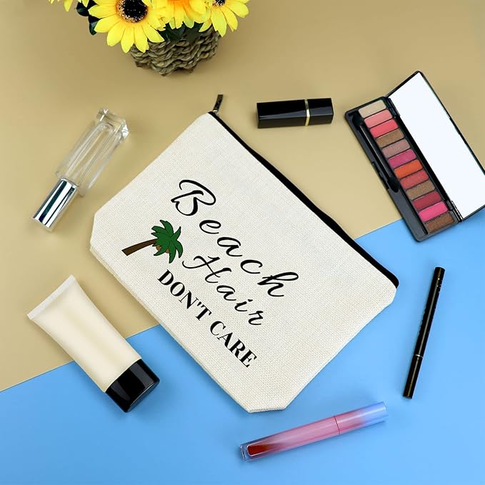 Beach Lover Gifts Makeup Bags Beach Gifts for Women Beach Cosmetic Bag Beach Themed Gifts for Girls Her Beach Travel Makeup Pouch Vacation Ocean Themed Gifts for Beach Lover Friends Birthday Gifts