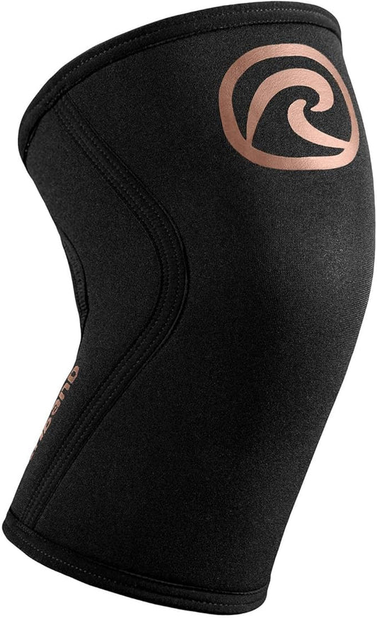 Rehband 5mm Knee Sleeves for Functional Training, Cross-Training & Powerlifting, Weightlifting Knee Support made of Neoprene, Unisex, Colour:Copper/Black, Size:X-Small
