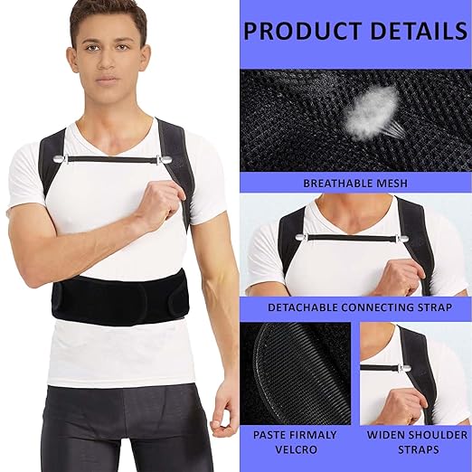 Back Brace Posture Corrector for Women and Men, Full Back Support Straps Straightener, Hunchback Improve Posture-Shoulder, Lumbar and Upper Lower Back Pain Relief (Small)