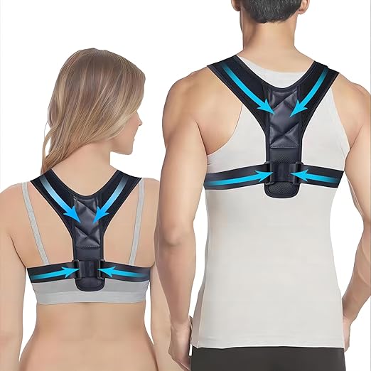 Back Brace Posture Corrector for Women and Men - Invisible & Mesh Breathable Upper Back Brace - Adjustable Back Straightener - Relieve Shoulder, Neck & Back Pain, 1 PCS