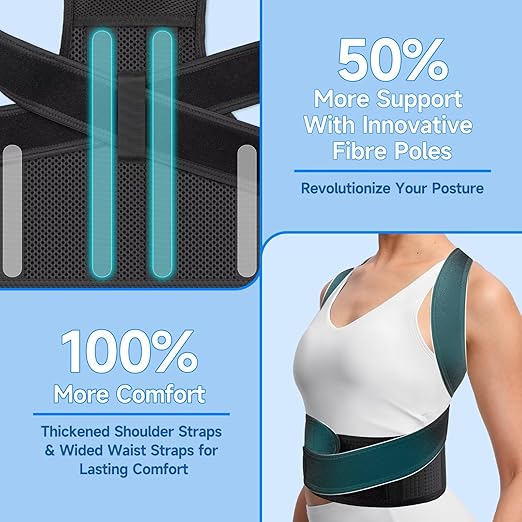 Back Brace Posture Corrector for Men and Women, Adjustable Shoulder Straightener Full Back Support, Upper and Lower Back Brace for Pain Relief, Scoliosis, Hunchback, Hump (X-Large)