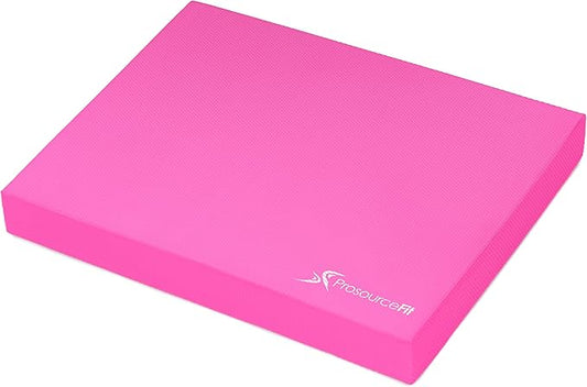 ProsourceFit Exercise Balance Pad – Large Cushioned Non-Slip Foam Mat & Knee Pad for Fitness, Stability Training, Physical Therapy, Yoga 15"x19"